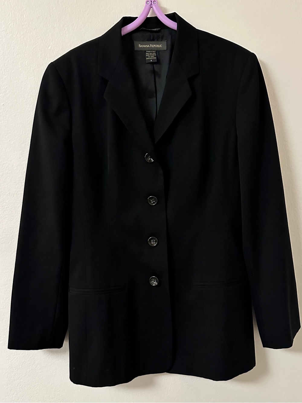 Black vintage Banana Republic wool blazer